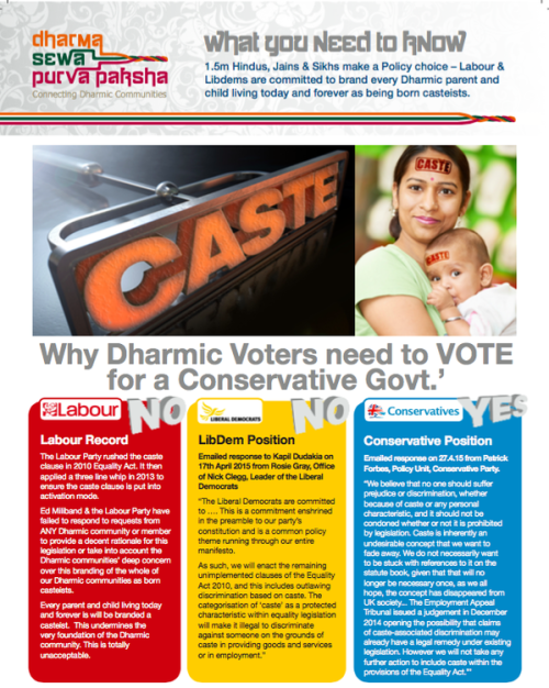 Caste in UK election